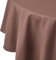 Homescapes Braune Tischdecke rund mit Hohlsaum aus 100% Baumwolle 178 cm, rundes Tischtuch, waschbar & pflegeleicht