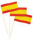 PARTY DISCOUNT Papier-Fahne Spanien, 12 x 24 cm