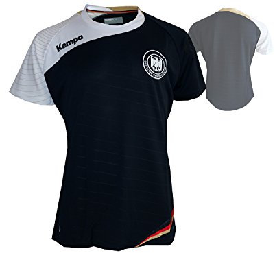 Kempa Damen DHB Auswärtstrikot Trikot, Schwarz/Weiß/Gold, XL