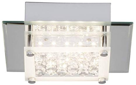 Brilliant Larina Wand und Deckenleuchte, LED integriert, 1x 10 W, 1000lm, 3000K, Metall Glas, chrom/transparent G94279/15