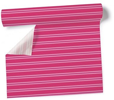 Chemins de table, Set de table Bande Rose 360 x 40 cm, les perforations permettent d'obtenir 12 set de table 30 x 40 cm semblable à un tissus
