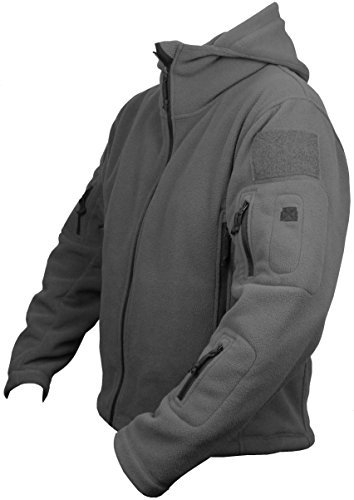 Mens Tactical Military Army Combat US British Fleece Recon Hoodie Jacket Security Police Smock Medium Grey