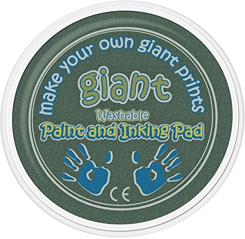 Baker Ross EV939 Dark Green Giant Paint Pad - Pack of 1, For Kids Finger Painting, Ideal for Arts and Crafts Projects