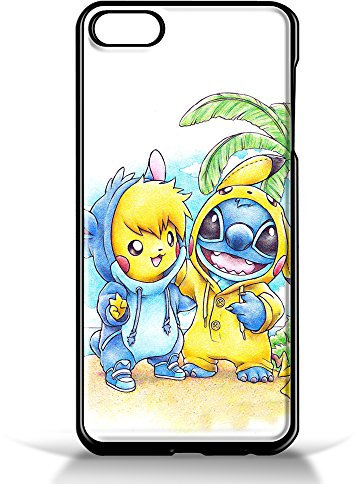 cute Pikachu and Stitch for iPhone 5/5s Black case