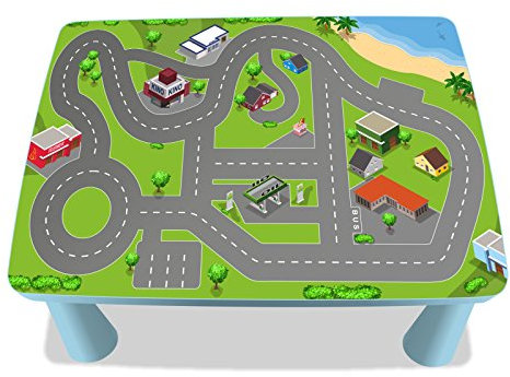 Stadt Möbelfolie/Aufkleber - MME03 - passgenau - Mit wenigen Handgriffen zum einzigartigen Spieltisch für Kinder! (Möbel nicht inklusive!!!)