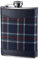 Premier Housewares 508267 Tartan Hip Flask, 8 oz - Blue , H14 x W10 x D3cm