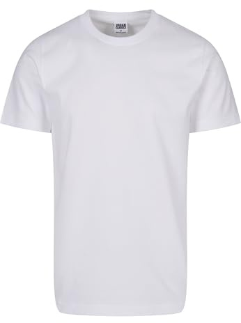 Urban Classics Herren T-Shirt Basic Tee einfarbig, Kurzarm, Farbe White, Größe XXL