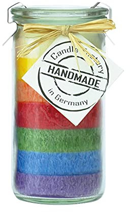 Candle Factory Mini Jumbo Duftkerze aus pflanzlichem Stearin im hitzebeständigen Glas der Marke Weck®, ca. 70h Brennzeit, Duft: duftneutral