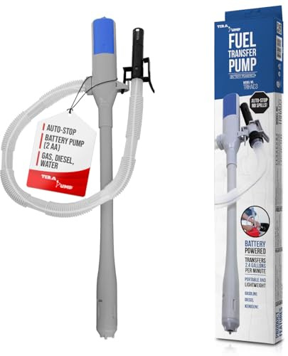 Memonotry TERA Pump TRHA03 Battery Operated Water, Oil, Diesel and Gas Transfer Pump with Auto Stop System (Leakage Protection) and Buzzer, 2 AA Batteries (Not Included)