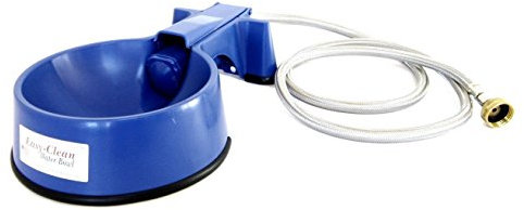 The Easy-Clean Auto-Fill Water Bowl with (5-Foot) Long Stainless Steel Hose, 32 Ounces,Blue