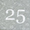 AC Servietten 25, Silberhochzeit, 25er Hochzeitstag, Prägedruck, 20 St.