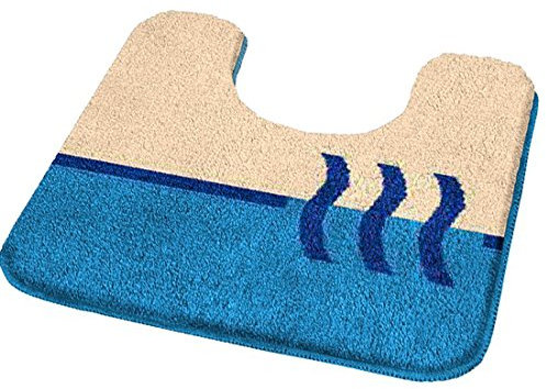 Kleine Wolke Fiesta Badteppich WC Polyacryl 50 x 50 cm, blau, 40x30x10 cm