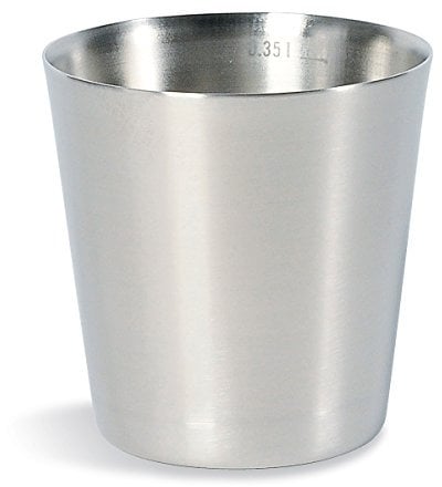 Tatonka Edelstahl-Becher Thermo Plus 350ml - Doppelwandiger Thermobecher 0,35l Volumen - Ohne Griff, isoliert, schadstofffrei, lebensmittelecht - Ø 9,5 x 9,5 cm, 1 Stück (1er Pack)