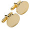 personalisierbar gold Manschettenknöpfe oval Gravur