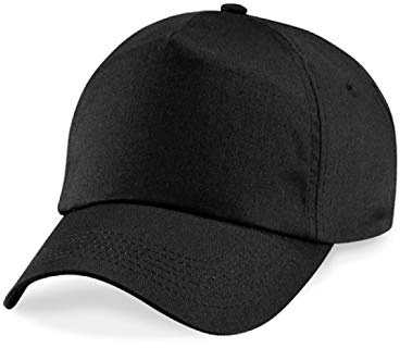 Beechfield B010BFNA 5-Panel Mütze Schwarz, Einheitsgröße