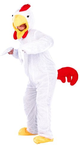 infactory Ganzkörperkostüm Tier: Halloween- & Faschings-Kostüm Verrücktes Hühnchen (Ganzkörper Kostüme Tiere, Ganzkörper Tierkostüm, das Verrückte Huhn)