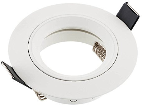 SEBSON Einbaustrahler rund Alu weiß, Einbaurahmen Lochdurchmesser 65mm, Decken Spot inkl. GU10 Fassung für LED/Halogen