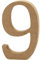 Creativ 22,9 cm MDF Nummer, braun, 13 x 2 cm