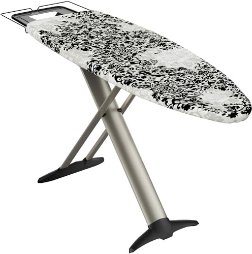 Bartnelli Pro Luxury Ironing Board - Extra Wide 51x19 Ironing Surface, Ultra-Premium Aluminum Build, Includes Steam Iron Rest, Adjustable Height, Foldable, European Made