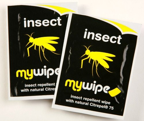 MYWIPE Individual Insect Repellent with Natural Citrepel 75® Wipes *New DEET Free Formula* (60)