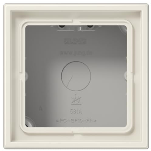 Jung LS581AW Aufputz-Kappe mit Rahmen 1-Fach
