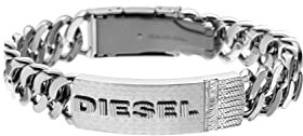 Diesel Armband Für Männer, 18Cm-19.5Cm Silbernes Edelstahlarmband, DX0326040