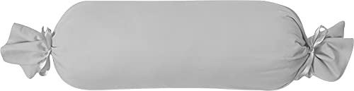 Estella Nackenrollenbezug Mako-Feinjersey Platin Größe 40x15 cm Ø