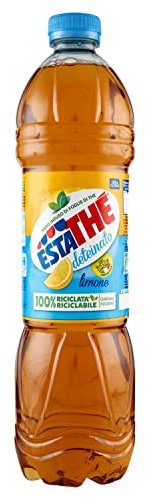 Estathé Deteinato Limone - The Freddo Deteinato con Vero Infuso di Foglie di The e Succo di Limone, Bevanda Analcolica Senza Glutine, 1 Bottiglia da 1,5 lt