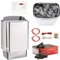 Saunaofen Nordex 6/8 / 9 kW time4wellness Saunasteuerung K2 mit Vorwahlzeit Saunasteine Ofenkabel (8 kW für Kabine 7-13m³)
