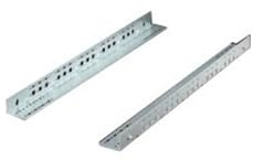 Rittal Gleitschienen Festeinbau für 2 Befestigungsebenen Ebenenabstand : 745 mm, dk, Silber