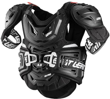 Leatt 5.5 PRO HD Motorrad-Brustschutz, Uni, Erwachsene, Schwarz, Einheitsgröße