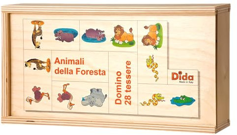 Dida - Das Domino Tiere des Waldes Ist EIN Kinderspiel Für Kleinkinder, Aber Auch EIN Gesellschaftsspiel Für Die Ganze Familie. Das Holzdomino Ist Auch Ideal Für Den Kindergarten