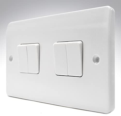 Mk K4874WHI 10A 4-Gang Single Pole 2-Way Plate Switch