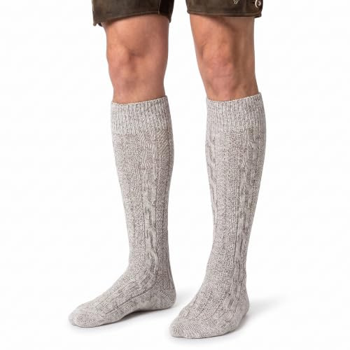 German Wear Trachtensocken klassisch 40cm Lang - Trachten Strümpfe Passend zu kurze Trachtenhosen & Kniebundhosen