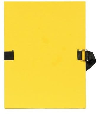 Exacompta 729E 10er Pack Dokumentenmappe 32 x 24 cm für DIN A4 dehnbarer Faltenrücken aus kaschiertem Karton, gefärbter stoffeinband gelb