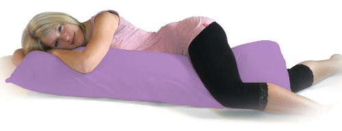 Dukal | Bezug für Seitenschläferkissen | 40 x 120 cm | aus hochwertigem DOPPEL-Jersey | 100% Baumwolle | Farbe: Flieder