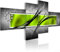 B&D XXL - Leinwand Bilder Abstrakt 200x92 cm Vlies Leinwandbild 4 Teilig Kunstdruck modern Wandbilder Groß XXL Wohnzimmer Wanddekoration Design Wand Bild Wandbild - grün grau 051472