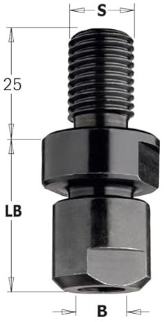 CMT 796.160.00 - Mandril portafresas s=m16x2 x pinzas 6-6.35-8-9.5