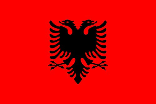 magFlags Bandiera Large Albania 3-2 | Albania | Bandiera Paesaggio | 1.35 m² | 90x150cm