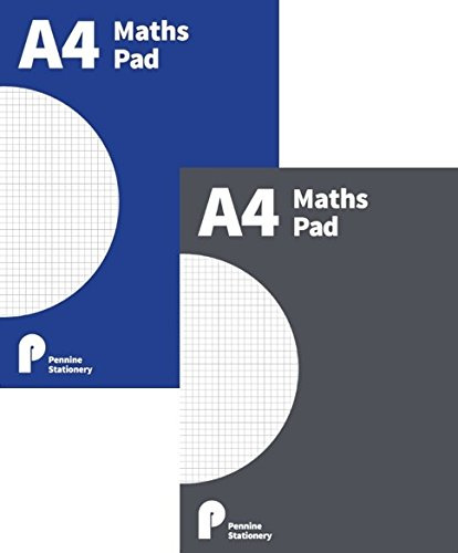 Mathematik Pad A4 100 Seiten 70 gsm – Blau oder Grau