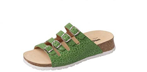 Weeger-Bio-Keil-Pantolette grün Leo Gr. 38