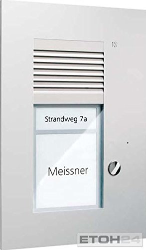 TCS PUK01/1-EN Audio Außenstation PUK 1 Taste 1-spaltig UP silber