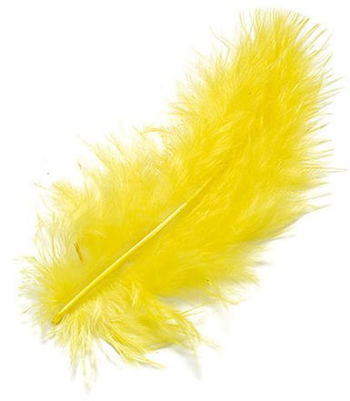 KnorrPrandell 6619053 Marabufedern, 10 cm, gelb