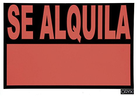 WOLFPACK LINEA PROFESIONAL 15056005 Cartel Se Alquila 70x50 cm. Oryx, Negro, 70 x 50 cm