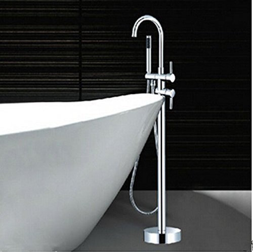 Gowe Finition chrome Libère debout Fixation au sol Baignoire Douche Robinet mitigeur