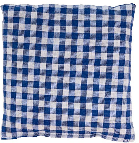 Bio-Dinkelkissen 12x12cm blau-weiß - Wärmekissen & Kältekissen - Bio-Dinkel Körner-Kissen
