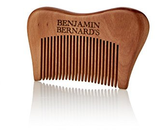 Beard Comb - Superior Walnut Wood Pocket Comb by Benjamin Bernard - Anti-Static & No Snag Beard Grooming – Perfect Beard Accessory for Beard Oil & Beard Balm – Size: 9cm x 5cm
