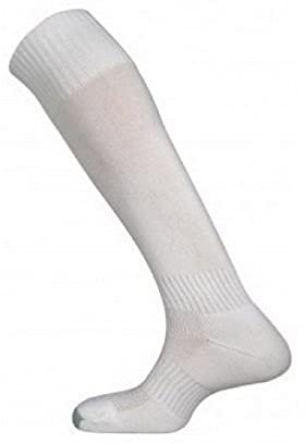 Mitre Mercury Fußballsocken für Erwachsene, einfarbig | Fußballmannschaft-Set | leichte, lange Sportsocken | atmungsaktiv, Weiß, Senior (41 – 47)
