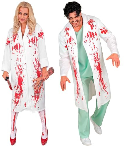 W WIDMANN MILANO Party Fashion - Kostüm blutiger Doktor, Arztkittel, Horror Arzt, Faschingskostüme, Halloween | Mit blutverschmiertem Arztkittel, Horror-Arztkostüm für Halloween, Karneval und Grusel-Mottopartys