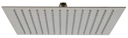 vanvilla Duschkopf Edelstahl Regenduschkopf 40cm x 40cm gebürstet | Regenbrause Brausekopf Regendusche
